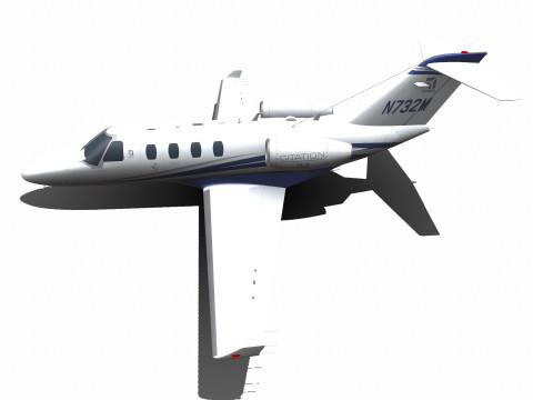 Cessna Citation Jet M2 Low-poly Model 3D
