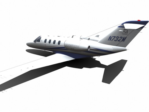 Cessna Citation Jet M2 Low-poly Model 3D