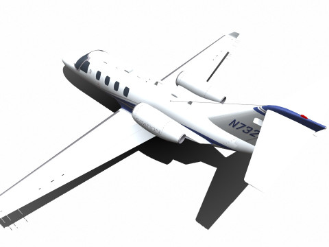 Cessna Citation Jet M2 Low-poly Model 3D