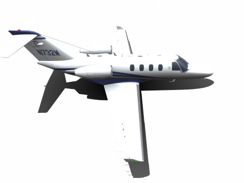 Cessna Citation Jet M2 Low-poly Model 3D
