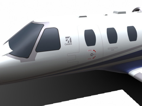 Cessna Citation Jet M2 Low-poly Model 3D