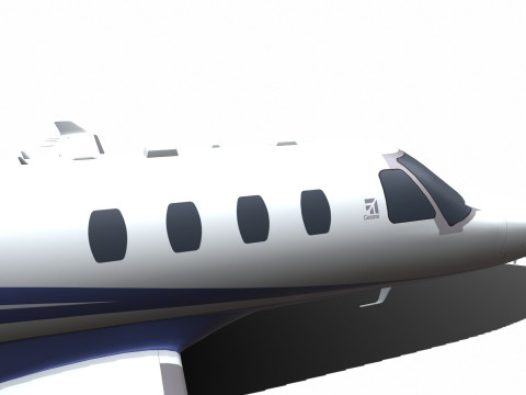 Cessna Citation Jet M2 Low-poly Model 3D