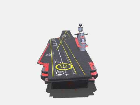 Aircraft Carrier Low-poly PBR 3D Модель