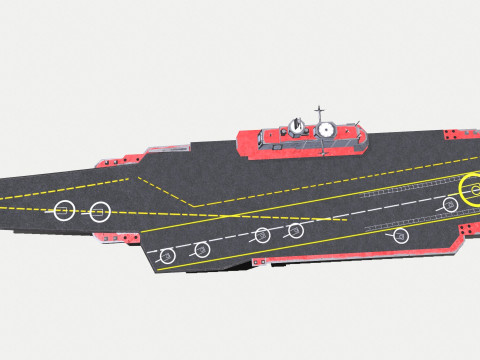 Aircraft Carrier Low-poly PBR 3D Модель