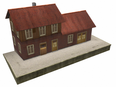 Old House Low-poly 3D 모델