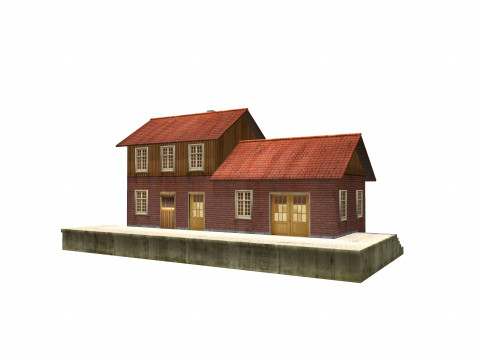 Old House Low-poly Model 3D