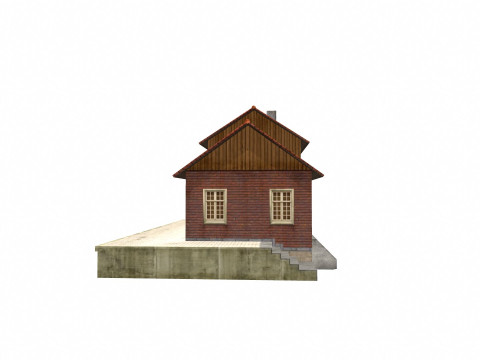 Old House Low-poly Model 3D