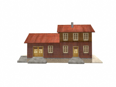 Old House Low-poly Model 3D