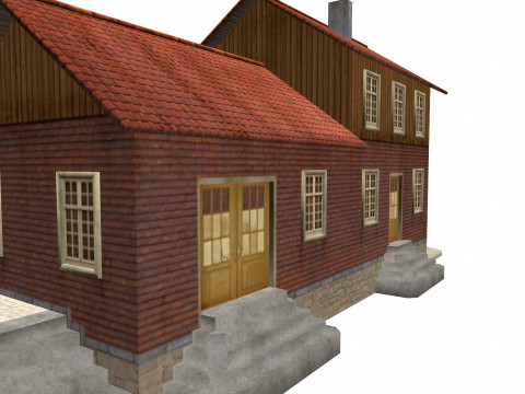 Old House Low-poly Model 3D