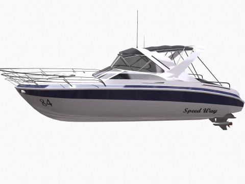 Speedboat Low-poly PBR 3Dモデル