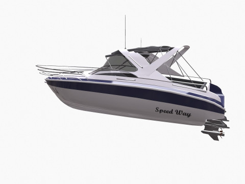 Speedboat Low-poly PBR 3Dモデル