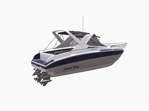 Speedboat Low-poly PBR 3Dモデル