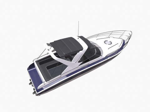 Speedboat Low-poly PBR 3Dモデル