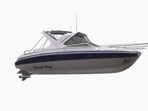 Speedboat Low-poly PBR 3Dモデル