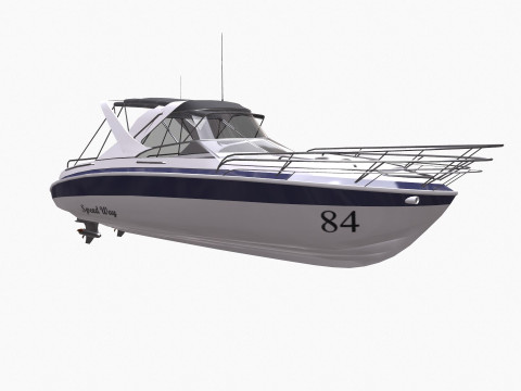 Speedboat Low-poly PBR 3Dモデル