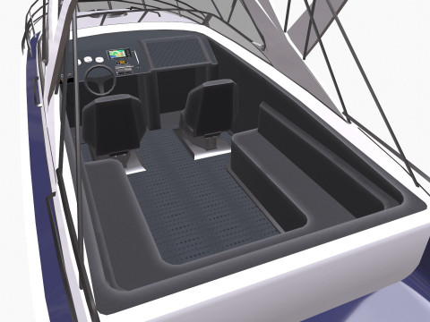 Speedboat Low-poly PBR 3Dモデル