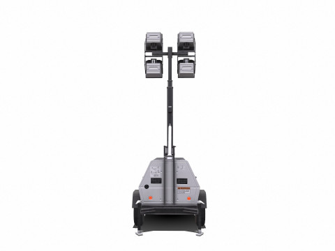 Trailer Light Tower Generator Modelo 3D