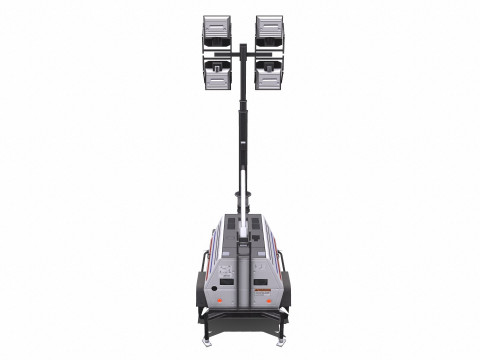 Trailer Light Tower Generator Modelo 3D