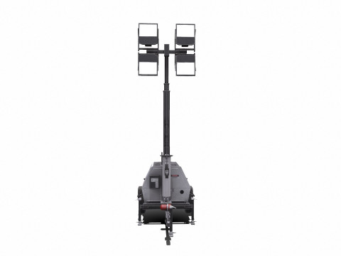 Trailer Light Tower Generator Modelo 3D