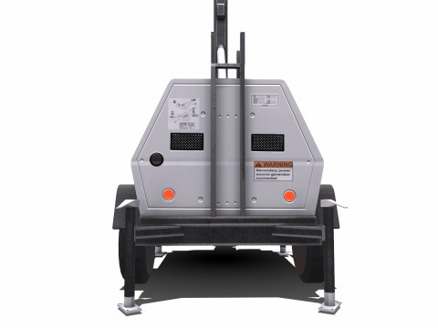 Trailer Light Tower Generator Modelo 3D