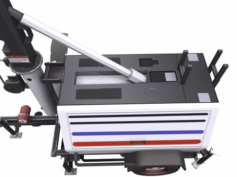 Trailer Light Tower Generator Modelo 3D