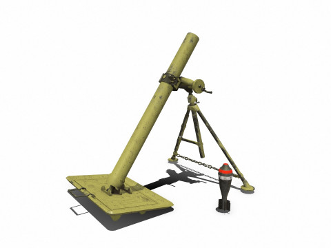 WW1 Mortar 3D 模型