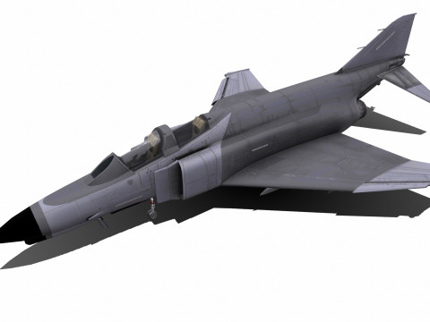 F-4 Phantom Low-poly 3D Model