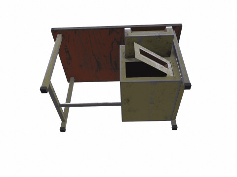 Old Table Low-poly 3D-Modell