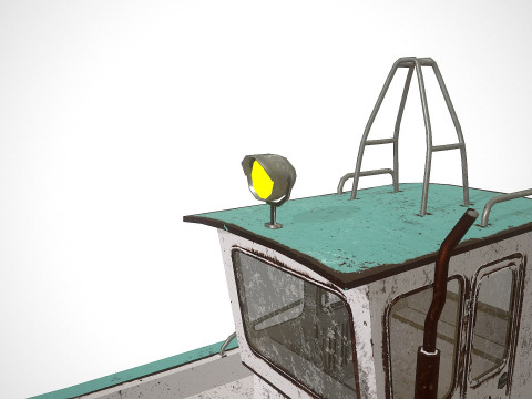 Old Boat Low-poly PBR Model 3D