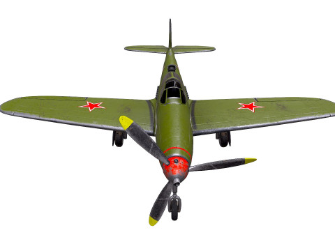 Bell P-39C Airacobra Soviet Fighter Plane 3D-Modell