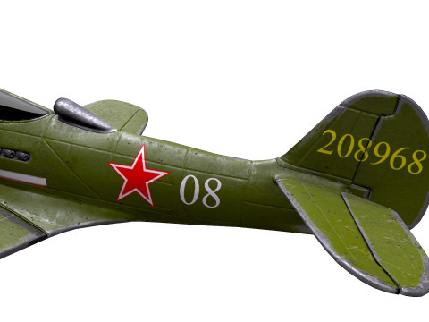 Bell P-39C Airacobra Soviet Fighter Plane 3D-Modell