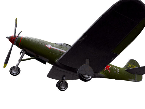 Bell P-39C Airacobra Soviet Fighter Plane 3D-Modell