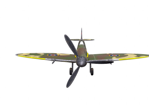 Royal Air Force Fighter Super-marine Spitfire MK1A Modelo 3D