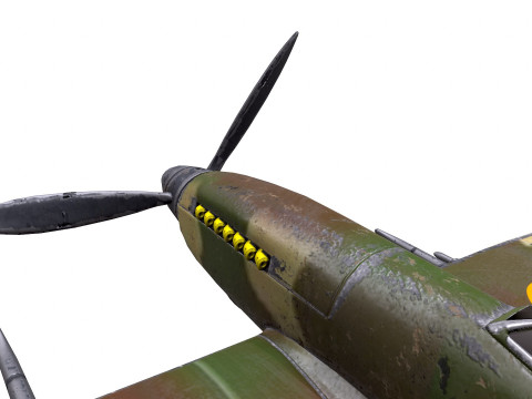 Royal Air Force Fighter Super-marine Spitfire MK1A Modelo 3D