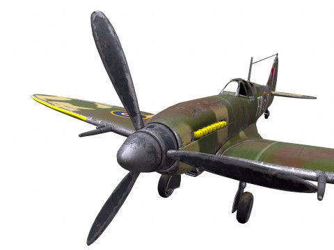 Royal Air Force Fighter Super-marine Spitfire MK1A Modelo 3D