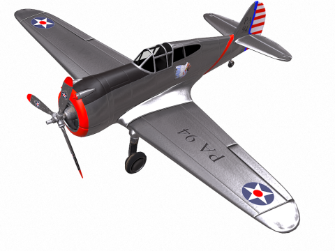Curtiss P-36 Hawk 3D Модель