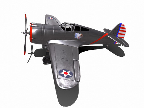 Curtiss P-36 Hawk 3D Модель