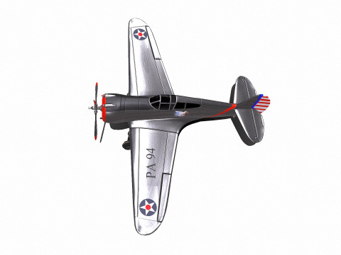 Curtiss P-36 Hawk 3D Модель