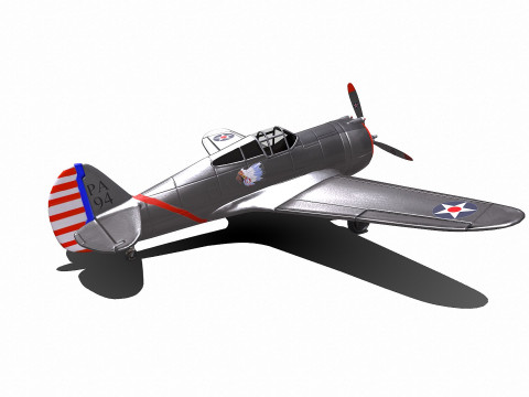 Curtiss P-36 Hawk 3D Модель