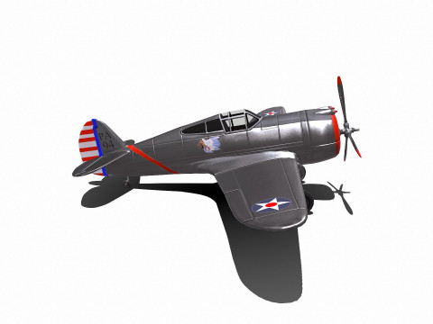Curtiss P-36 Hawk 3D Модель