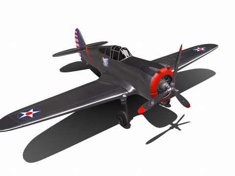 Curtiss P-36 Hawk 3D Модель