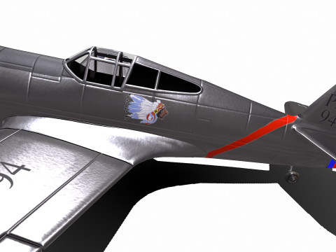 Curtiss P-36 Hawk 3D Модель
