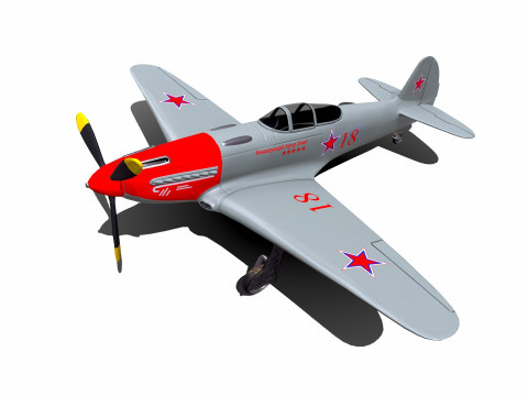 Yakovlev Yak-3 Soviet Fighter Plane 3D Модель