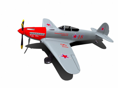 Yakovlev Yak-3 Soviet Fighter Plane 3D Модель