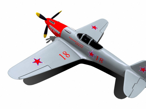 Yakovlev Yak-3 Soviet Fighter Plane 3D Модель
