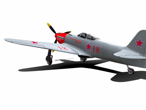 Yakovlev Yak-3 Soviet Fighter Plane 3D Модель