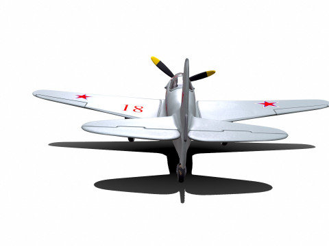 Yakovlev Yak-3 Soviet Fighter Plane 3D Модель