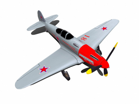 Yakovlev Yak-3 Soviet Fighter Plane 3D Модель