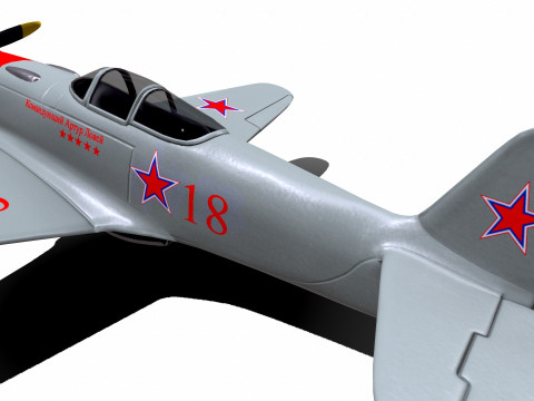 Yakovlev Yak-3 Soviet Fighter Plane 3D Модель