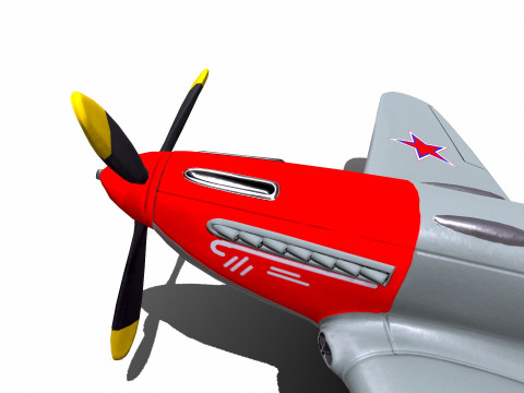 Yakovlev Yak-3 Soviet Fighter Plane 3D Модель